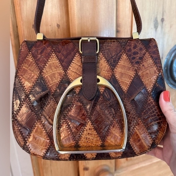 Elysardo Handbags - **RARE** 1950's-1960's Gator/Crocodile Handbag by
Elysardo Madrid Mallorca Spain
